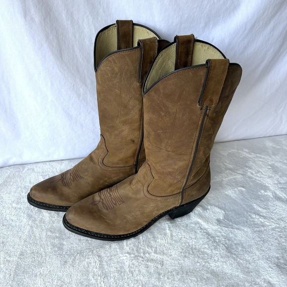 DURANGO Women's 8M Brown Leather 11" Mid Calf Western Cowboy Boots RD4112 - Picture 2 of 6